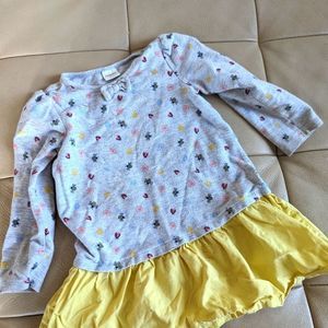 Gymboree grey and yellow dress size 2T for toddler girl